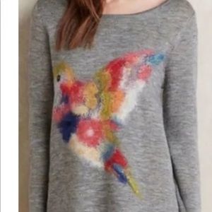 Anthropologie hummingbird sweater